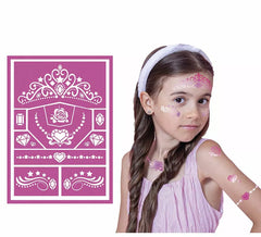 Pink Children's Princess Makeup Template 14x20 cm