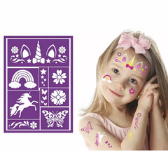 Lilac Children's Unicorn Makeup Stencil 14x20 cm