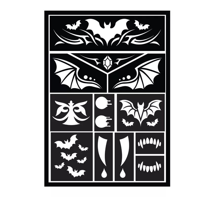 Plantilla de Maquillaje Vampiro de 14x20 cm