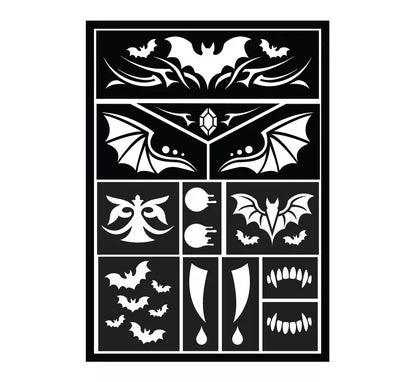Plantilla de Maquillaje Vampiro de 14x20 cm
