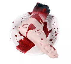 Plate with Bloody Foot 20X26X8 cm