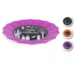 Halloween plate in assorted colors 34x25.5x3 cm