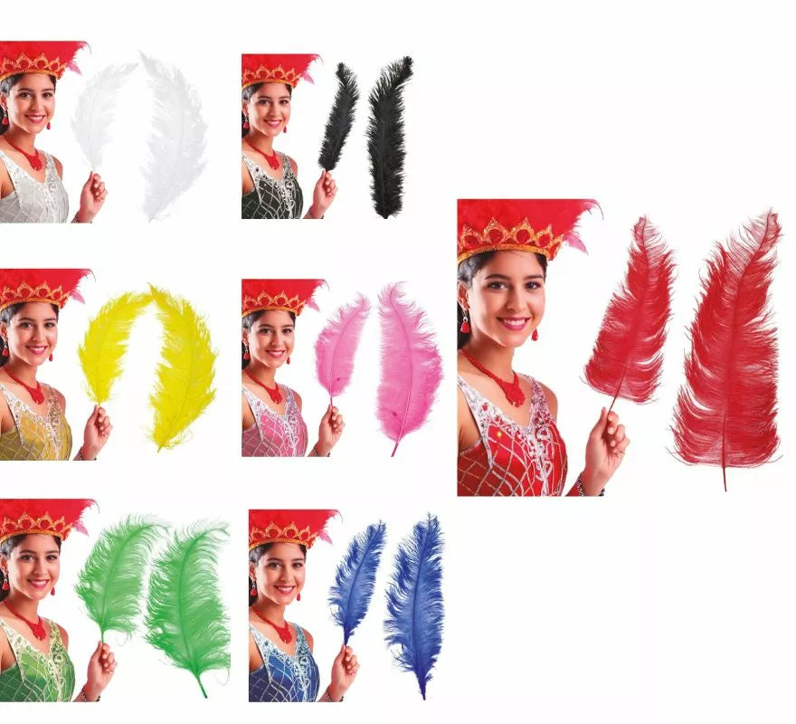 Pluma de Avestruz Gigante en varios colores 50 cm