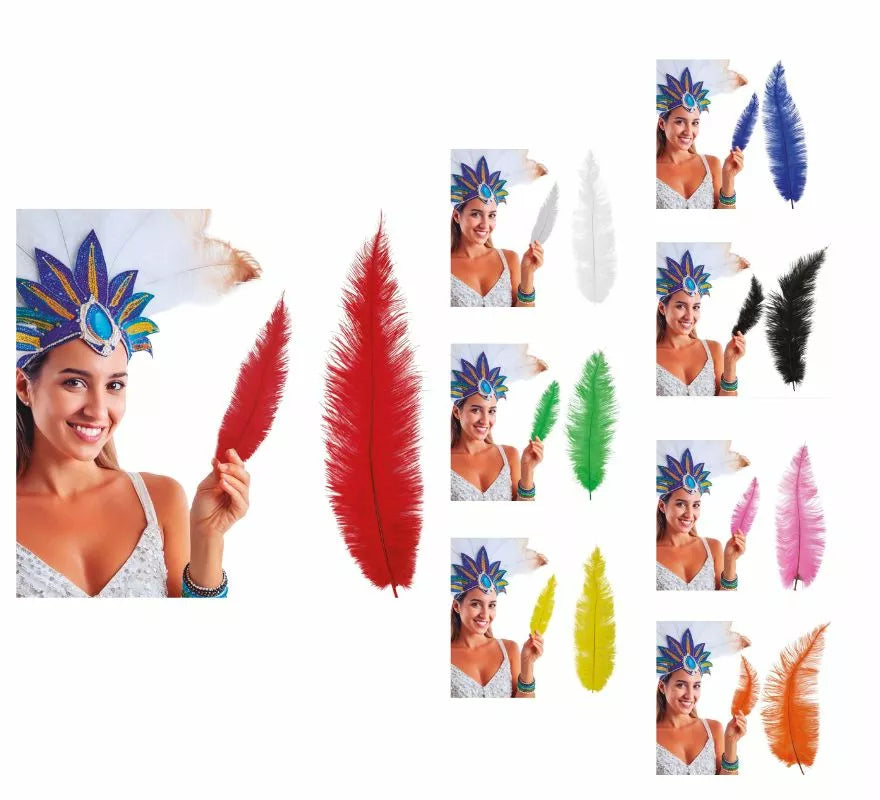 Translation missing: en.Pluma de Avestruz Grande en varios colores 40 cm