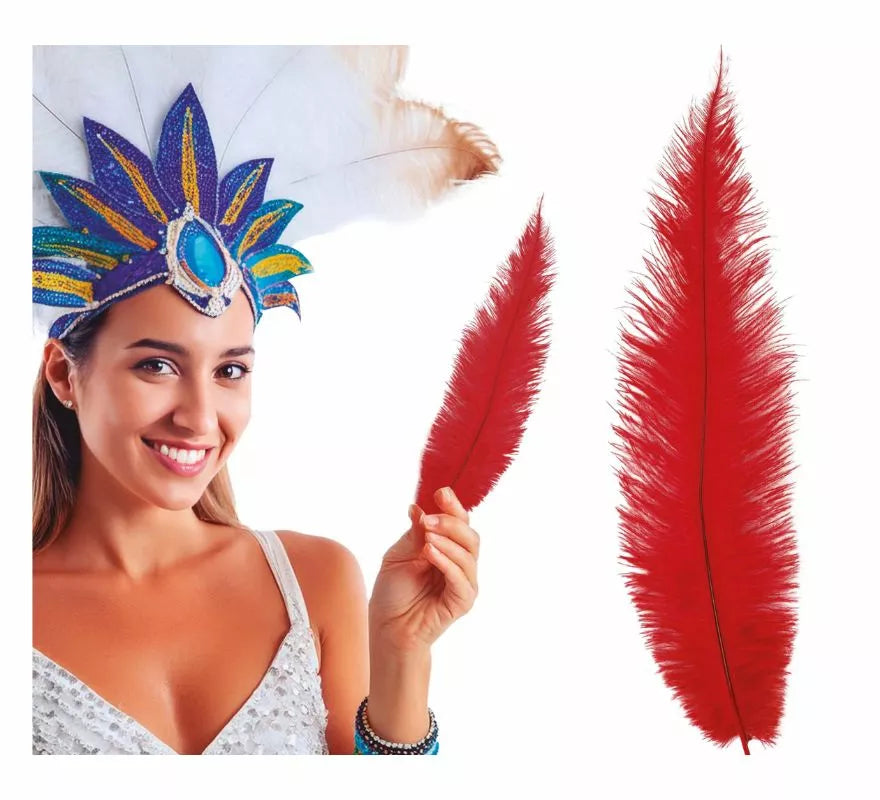Pluma de Avestruz Grande en varios colores 40 cm