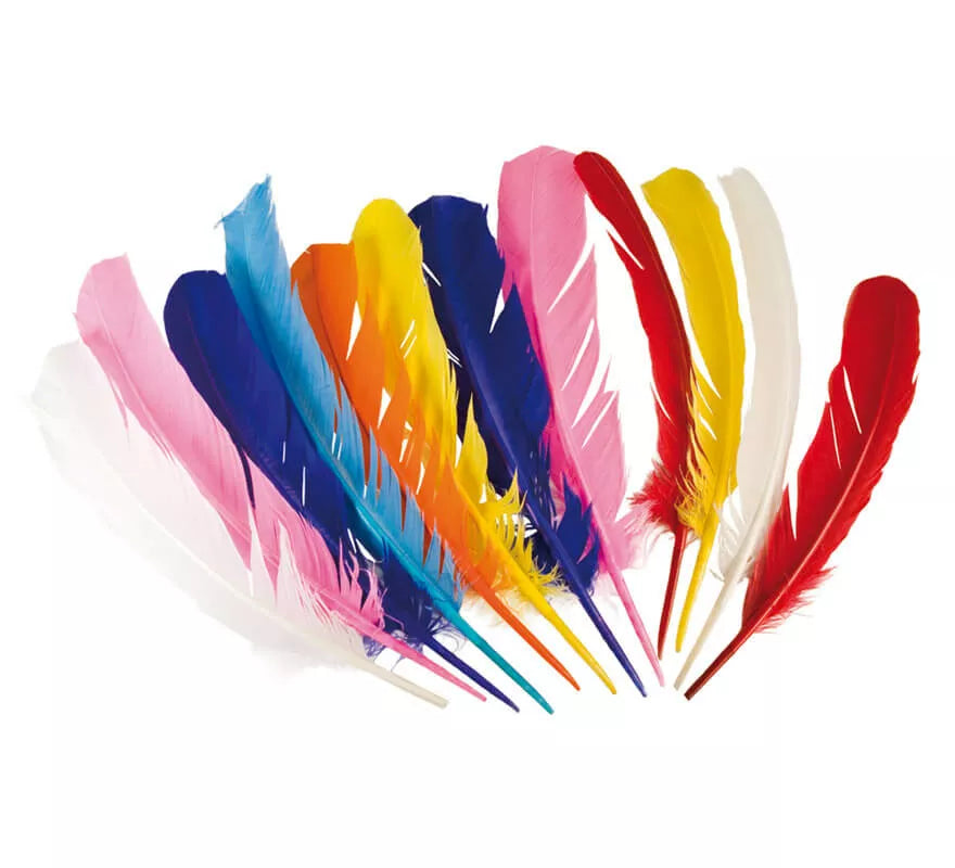 Pluma suelta de Indio de 30 cm 7 colores surtidos