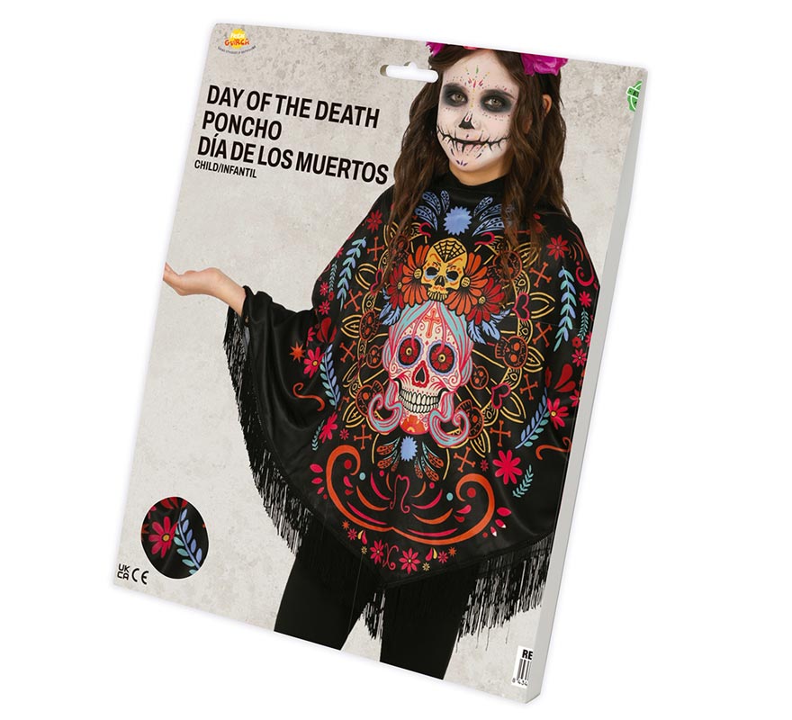 Poncho de Catrina para niños