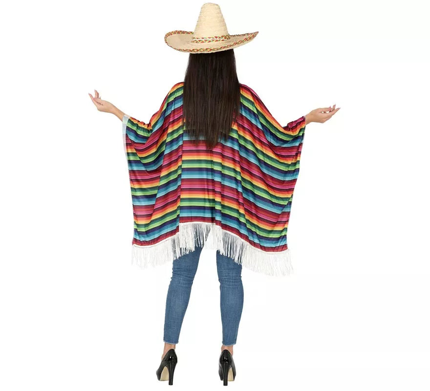 Poncho de Mexicano Multicolor para adulto