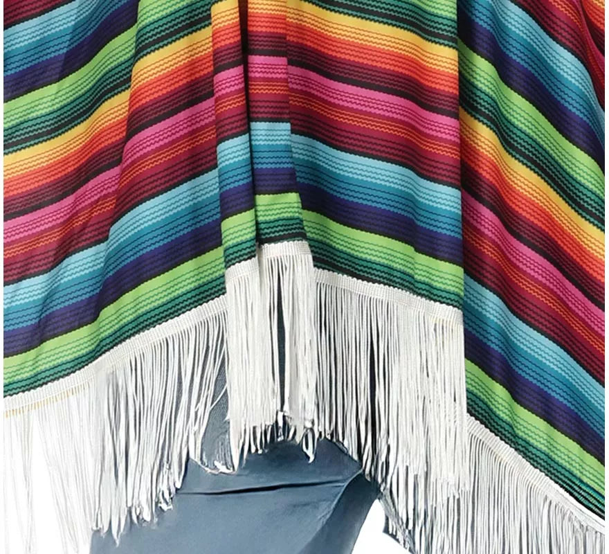 Translation missing: en.Poncho de Mexicano Multicolor para adulto