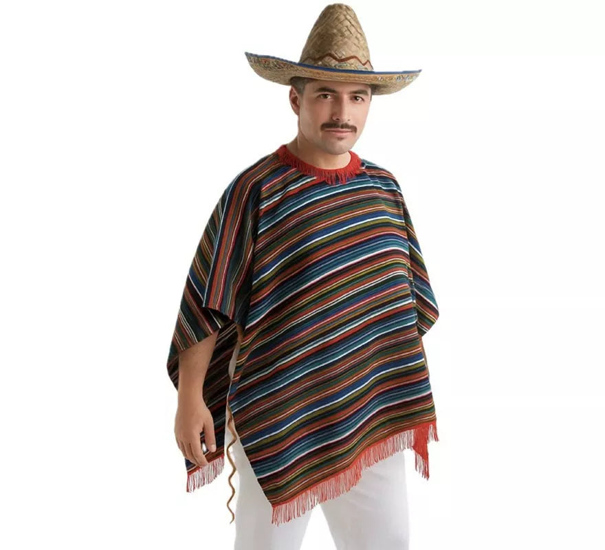 Poncho Mexicano para adultos