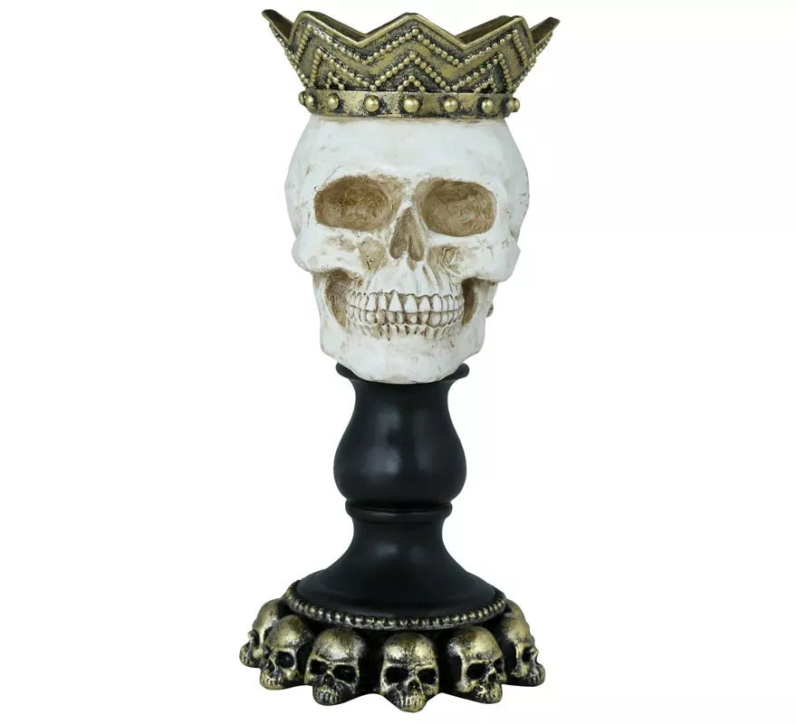 Translation missing: en.Portavela Calavera de Resina de 25x12 cm