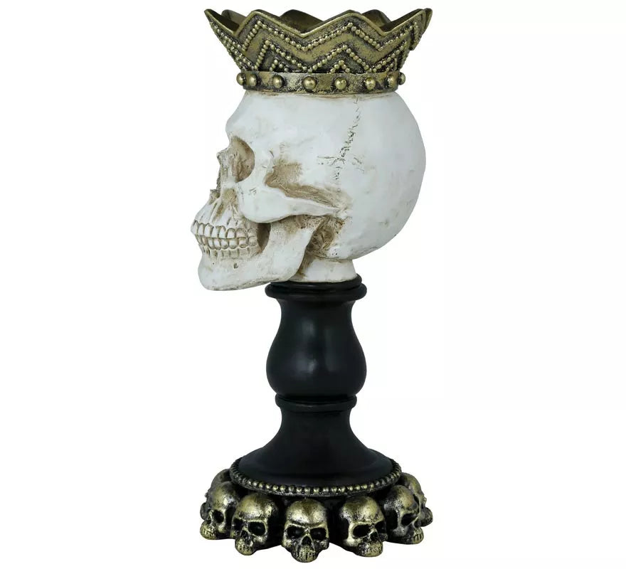 Translation missing: en.Portavela Calavera de Resina de 25x12 cm