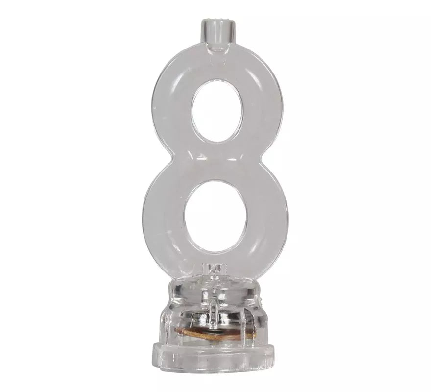 Portavela Led Nº 8 con 4 Velas, de 13 cm
