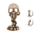 Portavelas de Calavera de resina de 9,5x15,5x7,5 cm