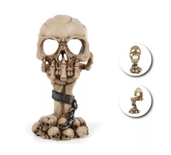 9.5x15.5x7.5cm Resin Skull Candle Holder