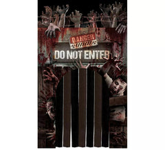 """Door with Zombies Curtain """"Danger"""" 145x240 cm"""