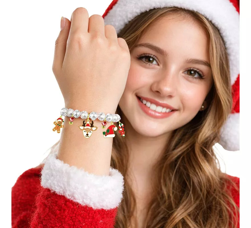 Translation missing: en.Pulsera blanca con Colgantes Navideños