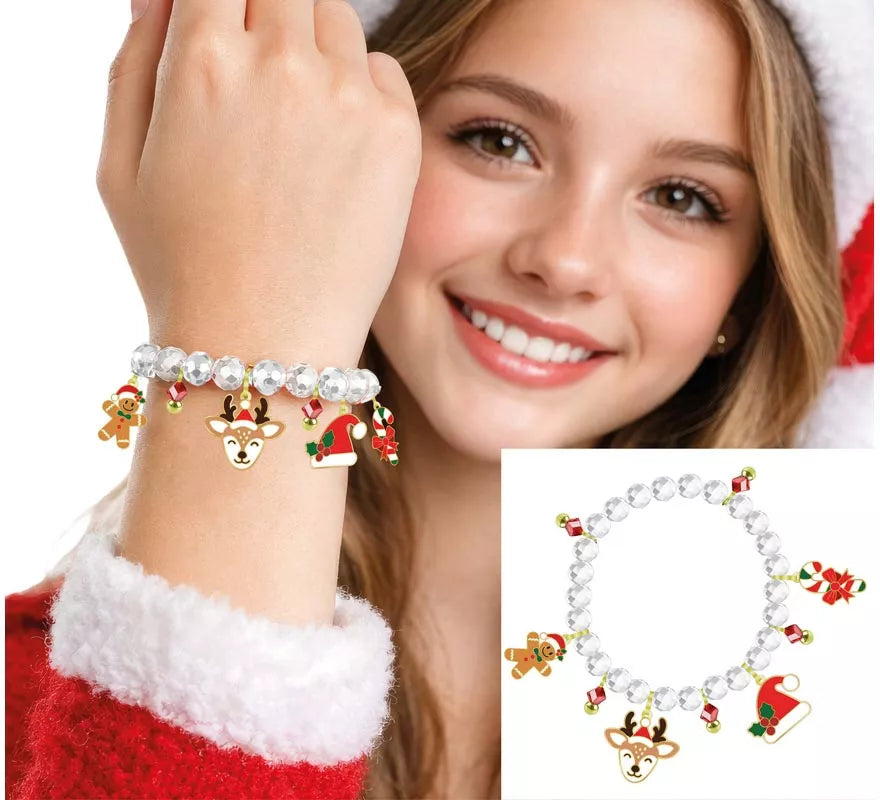 Translation missing: en.Pulsera blanca con Colgantes Navideños