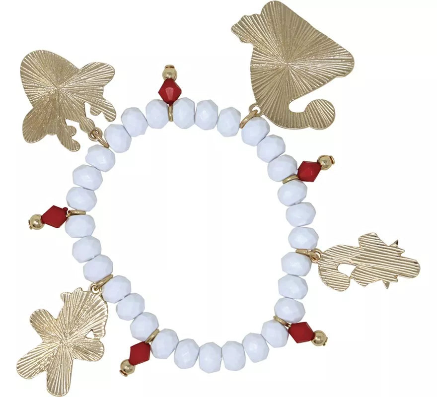 Translation missing: en.Pulsera blanca con Colgantes Navideños