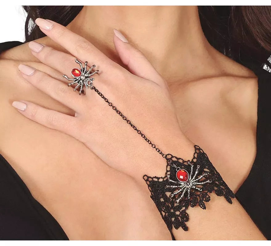 Translation missing: en.Pulsera Bordada y Anillo Araña