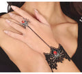 Pulsera Bordada y Anillo Araña