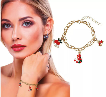 Pulsera Campanas y Bastón de Navidad