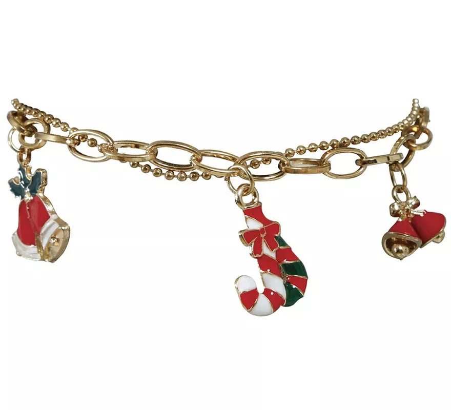 Translation missing: en.Pulsera Campanas y Bastón de Navidad
