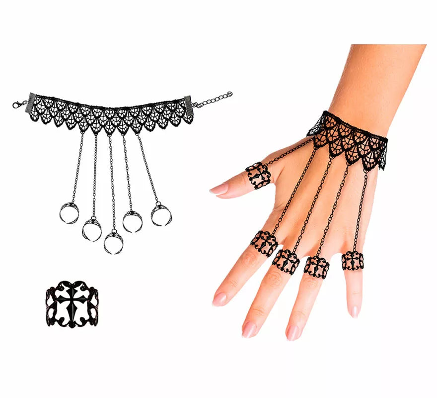 Translation missing: en.Pulsera con Anillos Góticos
