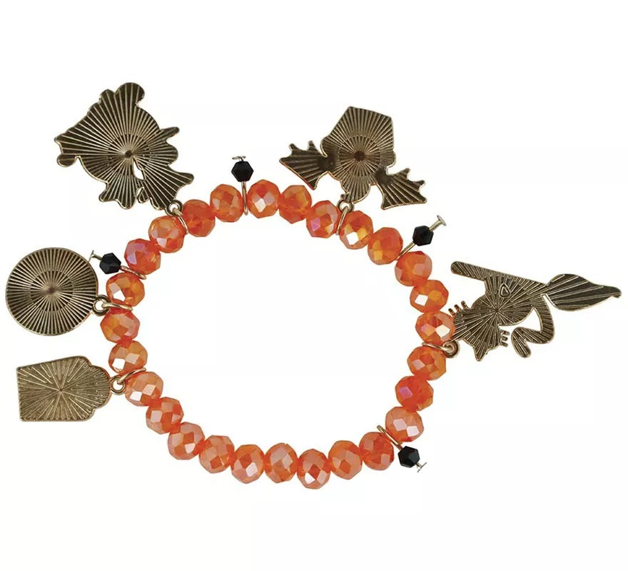 Pulsera con Figuras Naranja para Halloween