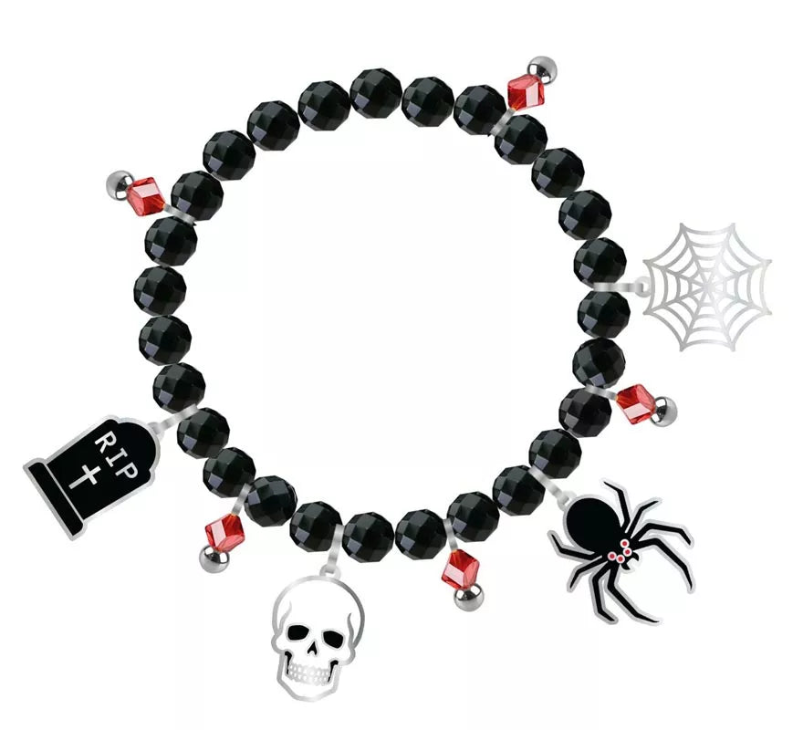 Pulsera con Figuras negra para Halloween