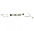 Pulsera de Indio con adornos Azules y Blancos