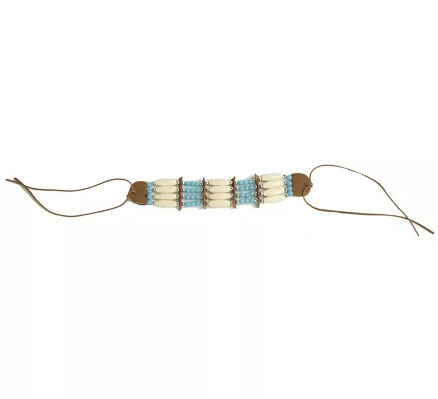 Translation missing: en.Pulsera de Indio con adornos Azules y Blancos