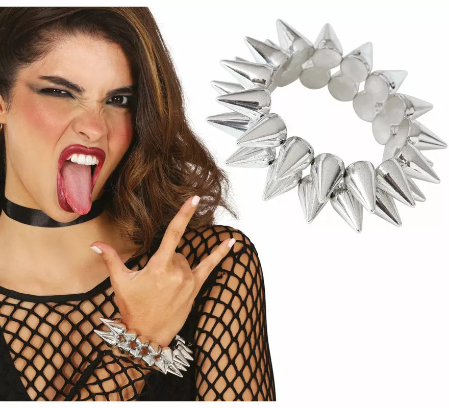 Translation missing: en.Pulsera de Pinchos Plateados
