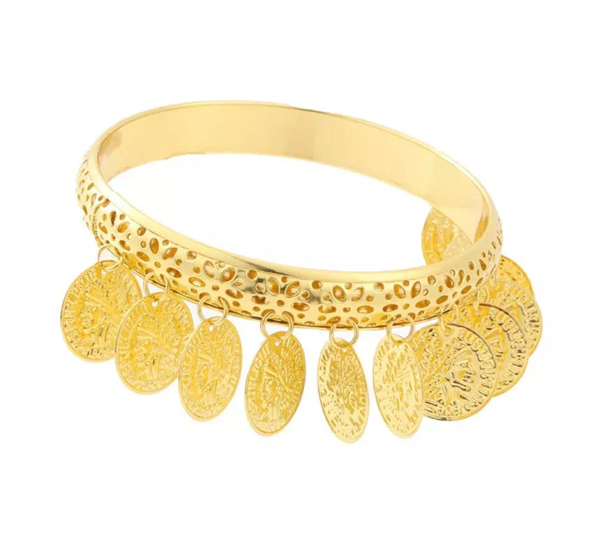 Translation missing: en.Pulsera Romana con monedas colgantes