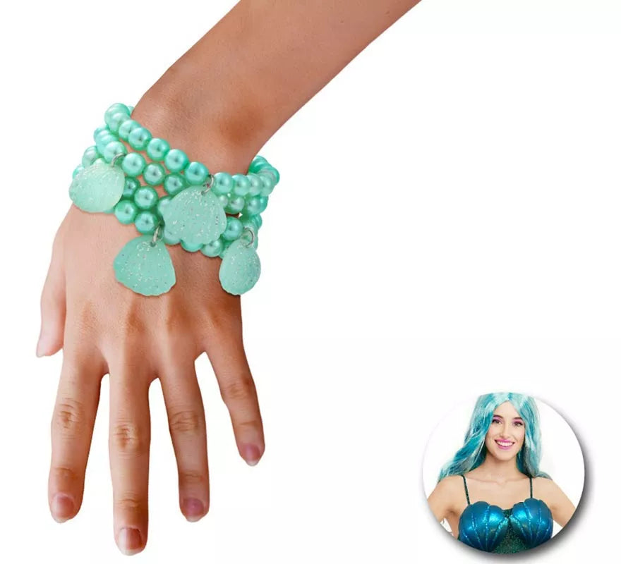 Translation missing: en.Pulsera Sirena con perlas azules