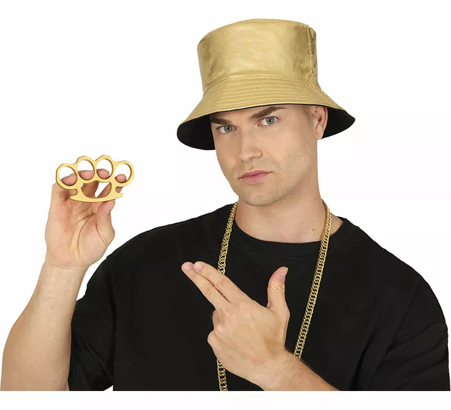 Puño Americano dorado de plástico