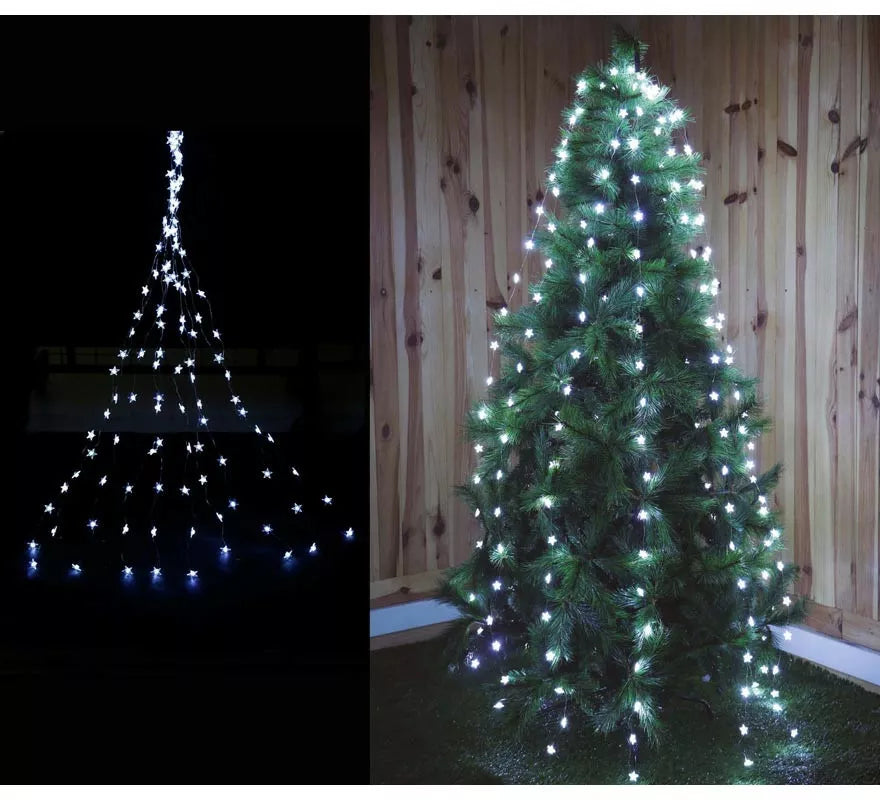 Rama de 200 Led Estrellas blancas con 8 funciones
