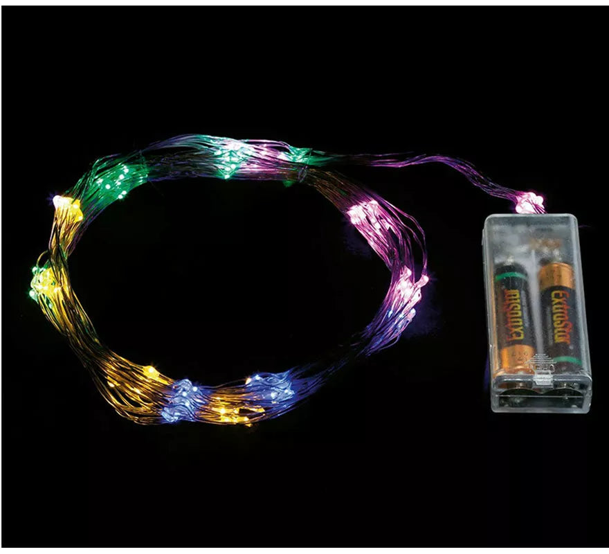 Translation missing: en.Rama Hilo 70 Led Multicolor Funciona a Pilas de 90 cm