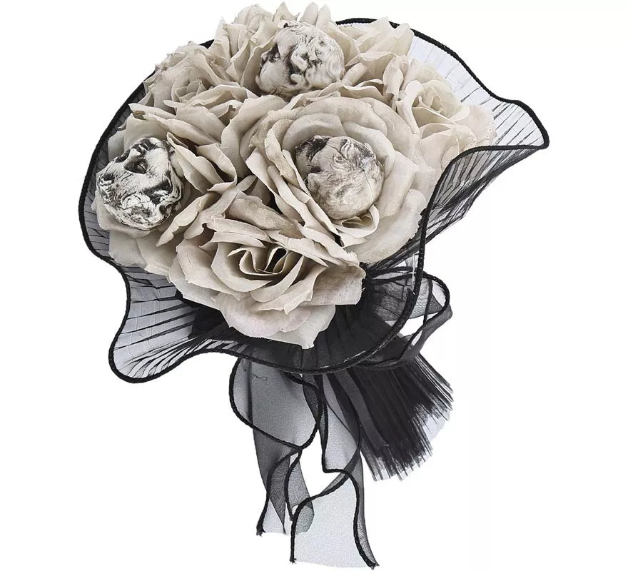 Translation missing: en.Ramo Rosas grises con Cabeza de Muerto