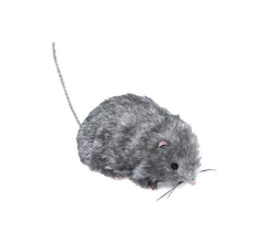 Rato peludo cinza de 27cm