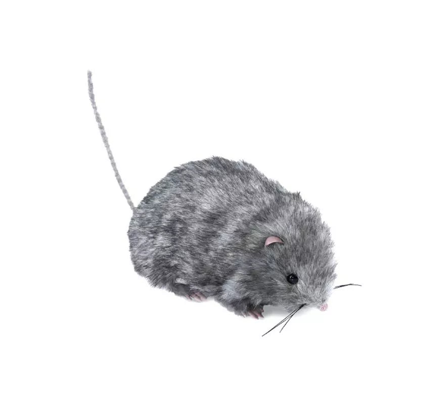 Translation missing: en.Ratón peludo gris de 27 cm