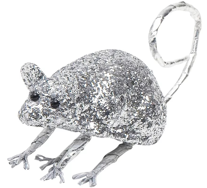 Ratoncito con Purpurina de 8,5 cm en varios colores
