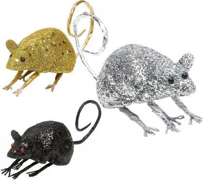Ratoncito con Purpurina de 8,5 cm en varios colores