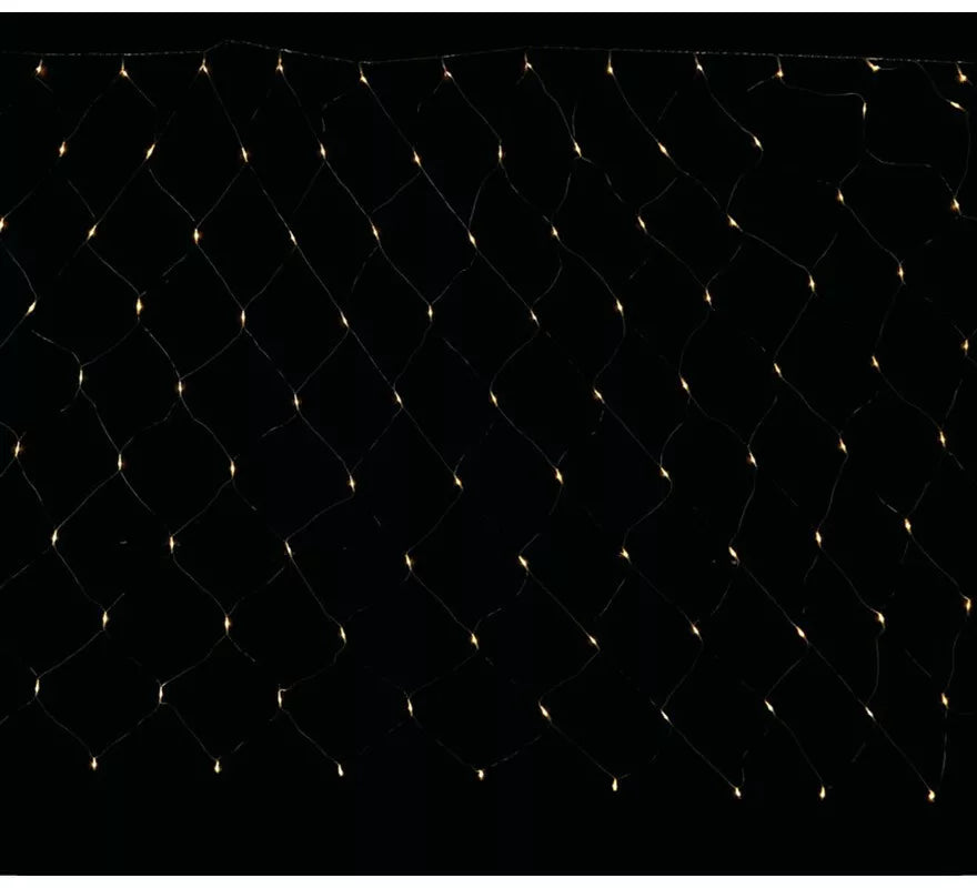 Red de 160 Led Blanco Cálido Multifunción para Exterior de 2X2 mts