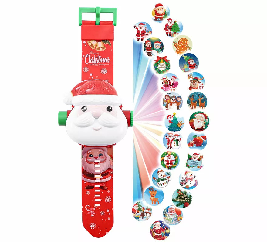 Reloj de Papá Noel con Proyector de 22 cm