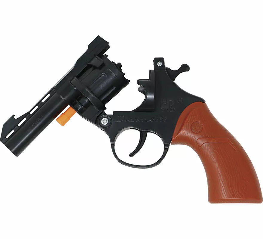 Revólver pequeño marrón de 18 cm