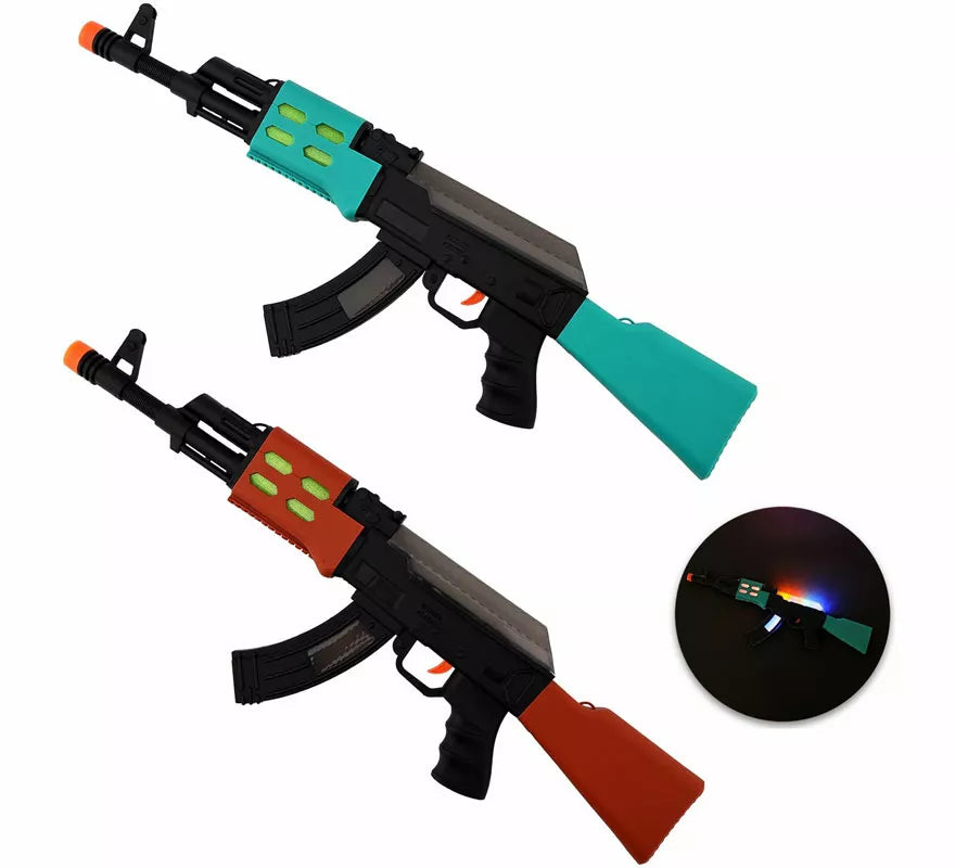Rifle con Luz y Sonido de plástico en colores surtidos
