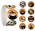 Rollo de 200 Pegatinas Halloween anaranjadas