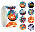 Rollo de 200 Pegatinas Halloween negras