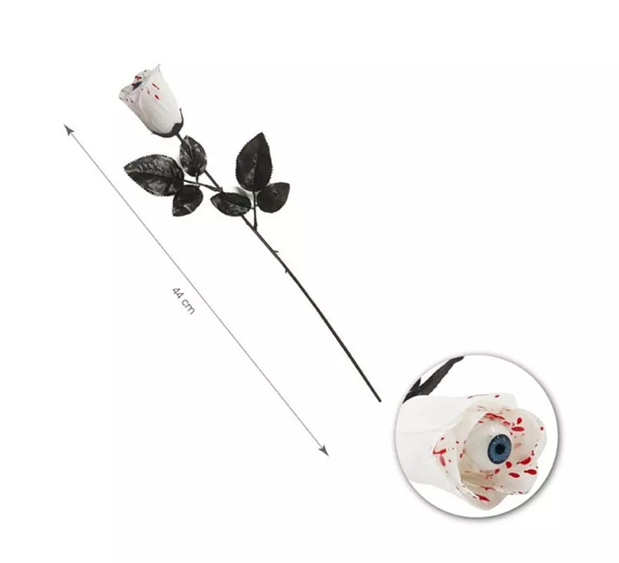 Rosa Blanca con Ojo de 44 cm